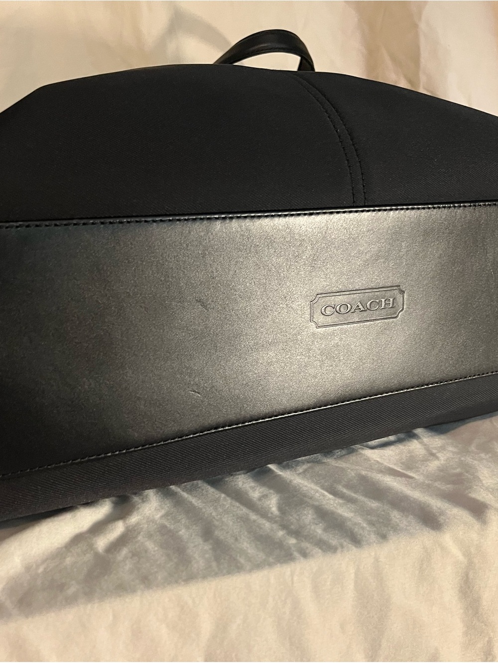 COACH Auth. | Large Black Tote with Leather Straps - Picture 15 of 15